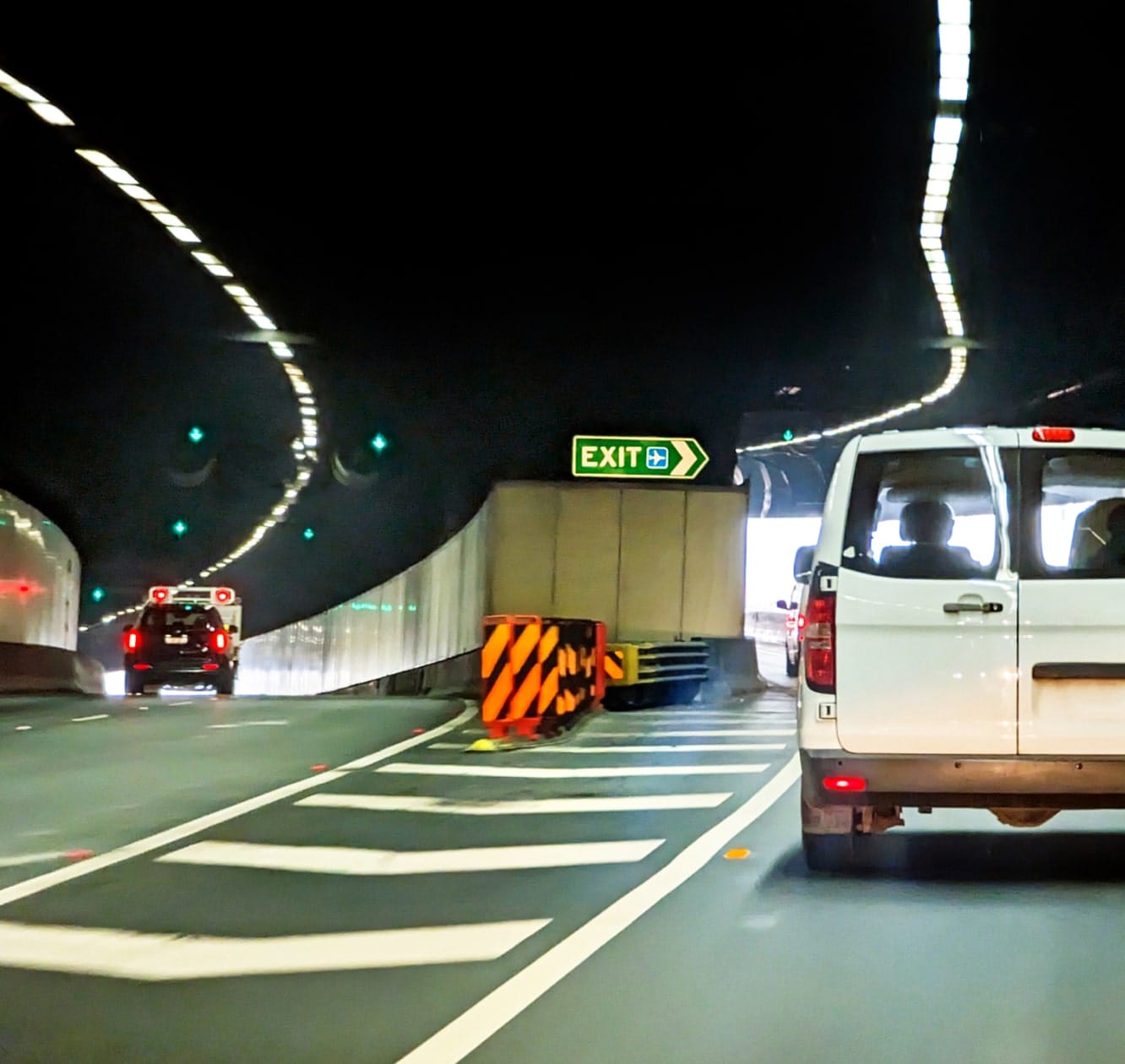 driving in a tunnel